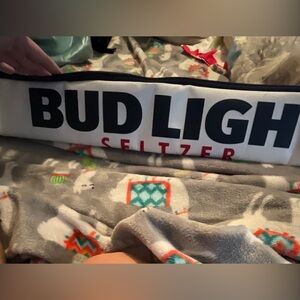 Bud Light Seltzer White and Black Bar Sign